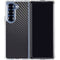 Black Carbon Fiber Specialty Texture Material Galaxy Z Fold6 Clear Case